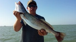 On fishing charter boat with fish catch in Corpus, Christi, Tx